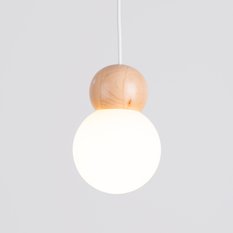 Lampa wisząca PEKKA 3P biała/naturalne drewno 124x31x31cm nowoczesna G9 do salonu - Miniaturka zdjęcia nr 8