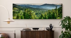 Obraz Panoramiczny Do Salonu LAS Góry Krajobraz Efekt 3D Natura 145x45cm - Miniaturka zdjęcia nr 8