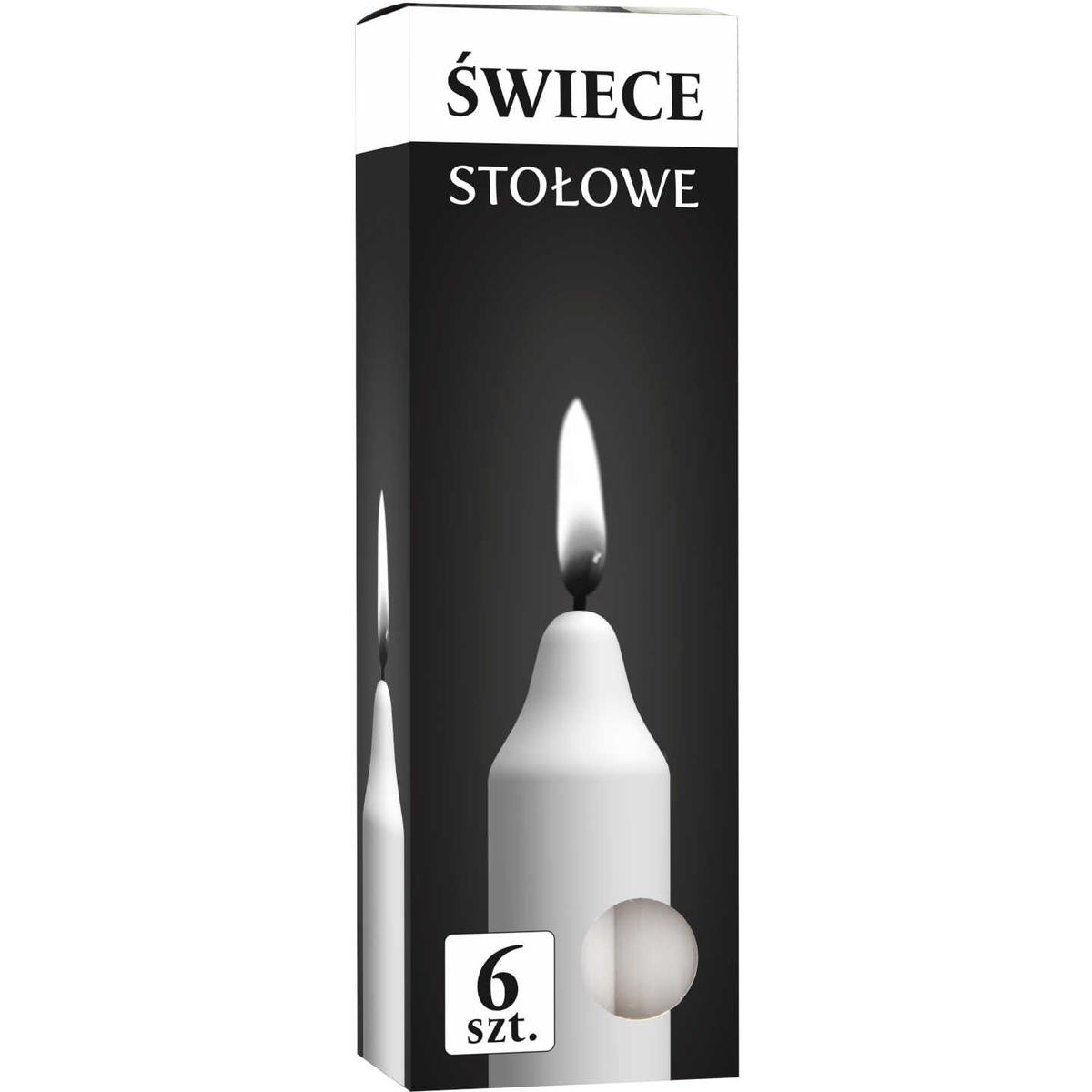 Świece stołowe Bispol Candles 6h 6 sztuk