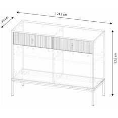 Komoda Maggiore 104 cm do sypialni garderoby biały czarny - Miniaturka zdjęcia nr 7