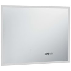  Lustro łazienkowe 80x60 cm z LED czujnikiem dotyku i zegarem - Miniaturka zdjęcia nr 3