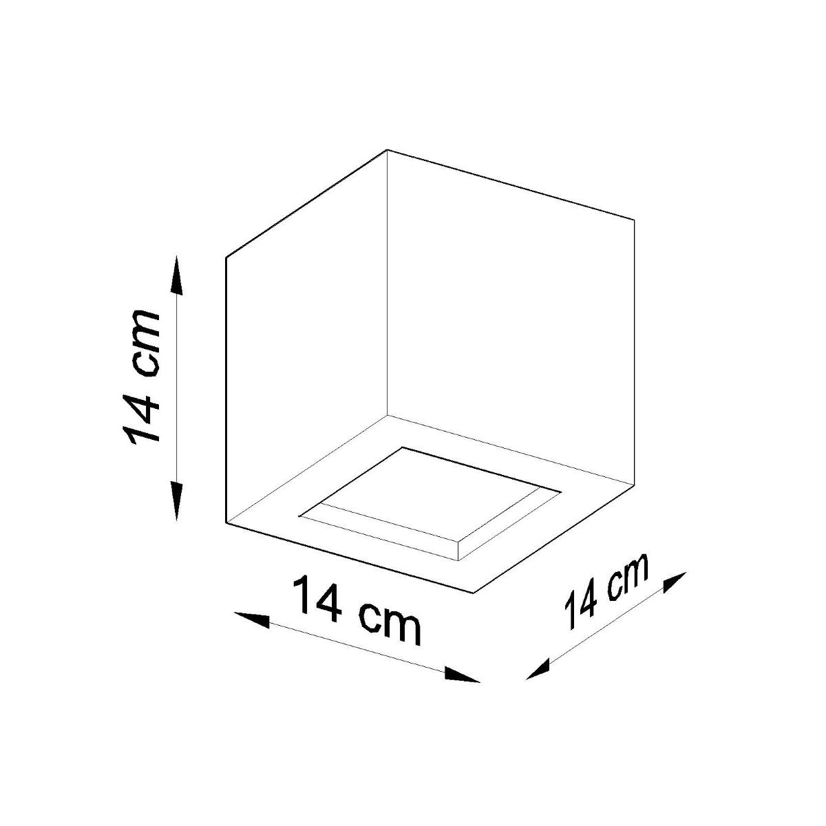 Kinkiet ceramiczny LEO 14x14x14cm E27 biały nowoczesny do salonu nr. 5