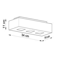 Plafon MONO 3 biały 11x14x34cm nowoczesna lampa GU10 do salonu  - Miniaturka zdjęcia nr 4