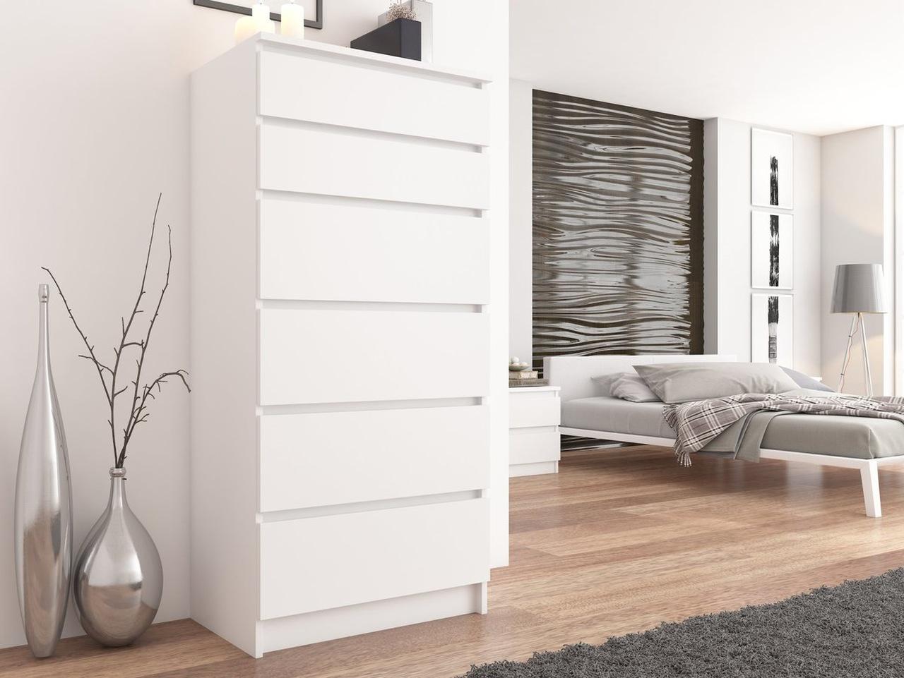 Komoda MODERN 70x40 cm biała z szufladami do biura sypialni lub salonu nr. 2