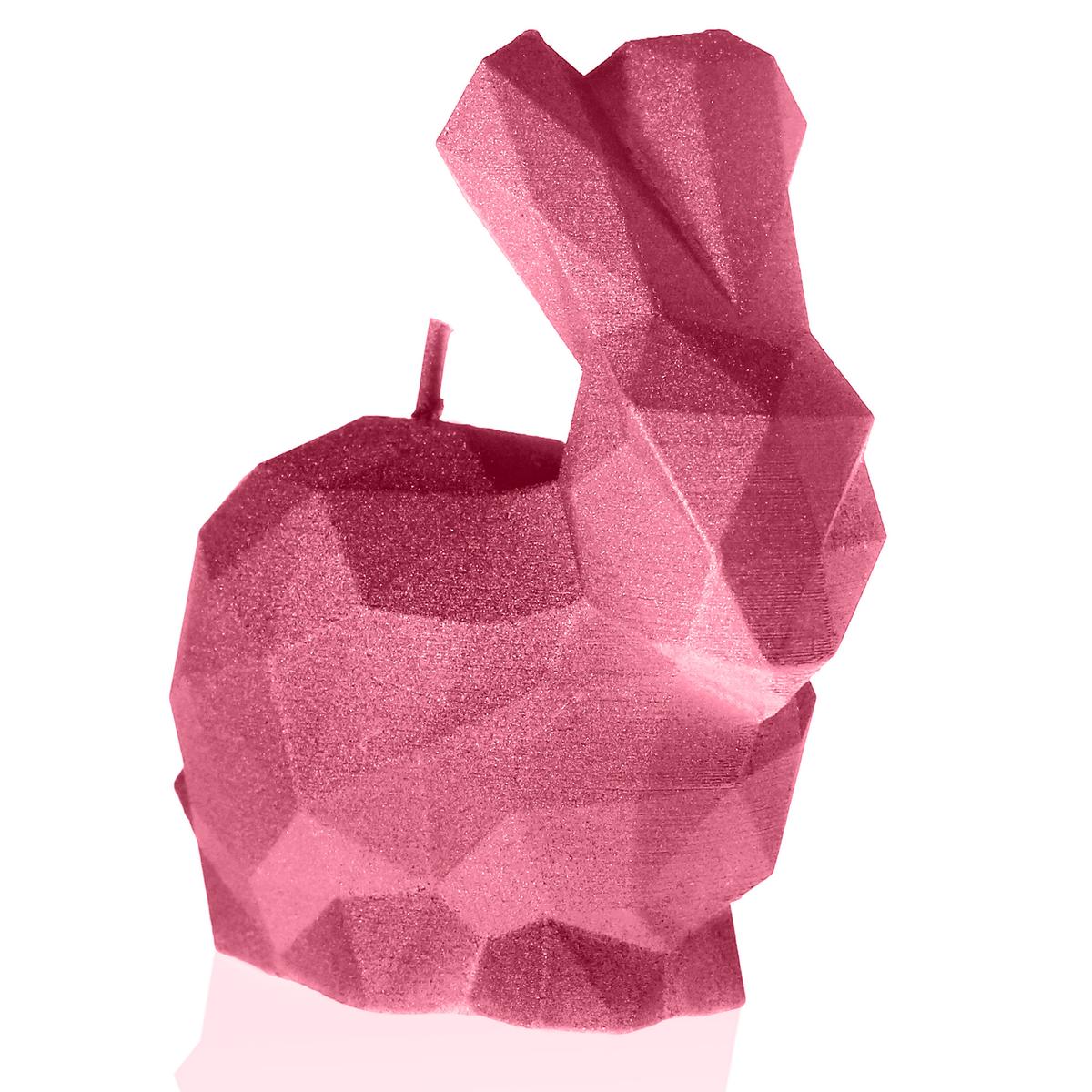 Świeca Rabbit Low-Poly Pink Small