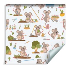 Tapeta MYSZKI w Ogrodzie Zwierzątka Rośliny Natura 53x1000  - Miniaturka zdjęcia nr 3