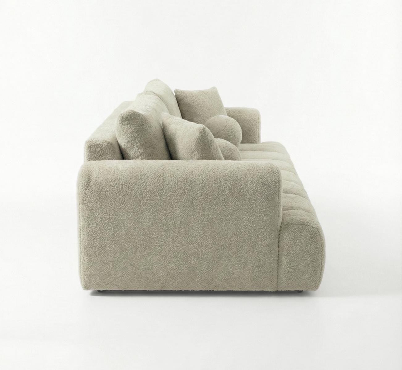 Kanapa rozkładana trzyosobowa Mediolan 250x112x90 cm LOOP sofa z funkcją spania kremowa nr. 5