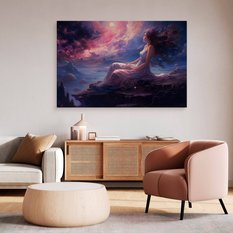 Obraz Na Płótnie Abstrakcyjna Kobieta Bajkowa Kraina 120x80 Dekoracja Nowoczesna - Miniaturka zdjęcia nr 6