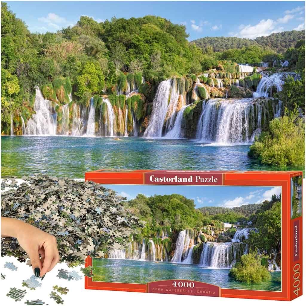 CASTORLAND Puzzle układanka 4000 elementów Krka Waterfalls, Croatia - Wodospady Krka 139x68cm nr. 1