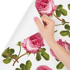 Tapeta ścienna do biura róże kwiaty liście zieleń  - Miniaturka zdjęcia nr 1