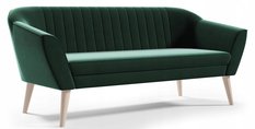 Sofa KAYA 180x70x75  cm trzyosobowa w stylu skandynawskim RIVIERA zielona do salonu - Miniaturka zdjęcia nr 1