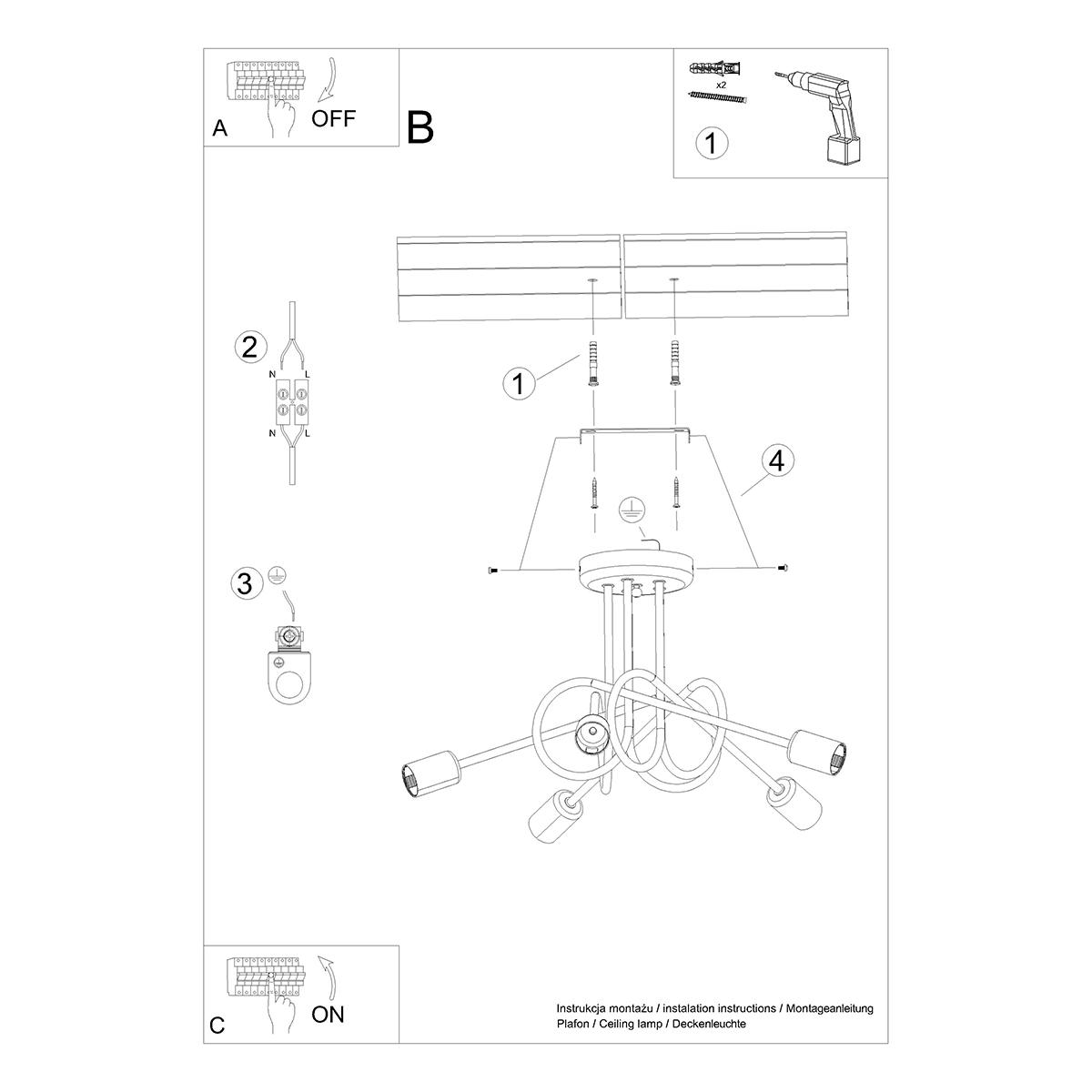 Żyrandol LOOP 5 chrom 35x55x55cm noowczesna lampa srebrna E27 do salonu  nr. 6