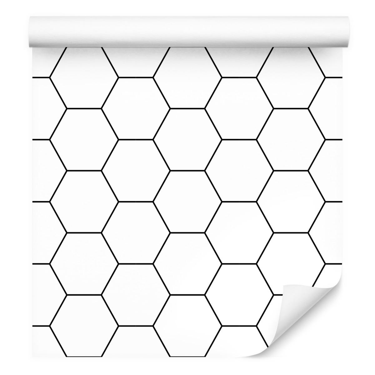 Tapeta Do Salonu SZEŚCIOKĄTY Wzór Geometryczny 3D 53x1000  nr. 3