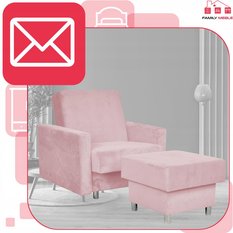 Fotel rozkładany z podnóżkiem Alicja sypialnia - Miniaturka zdjęcia nr 3