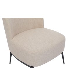 Fotel VAYA tapicerowany 57x71x81 cm nowoczesny nogi czarne beżowy - Miniaturka zdjęcia nr 6