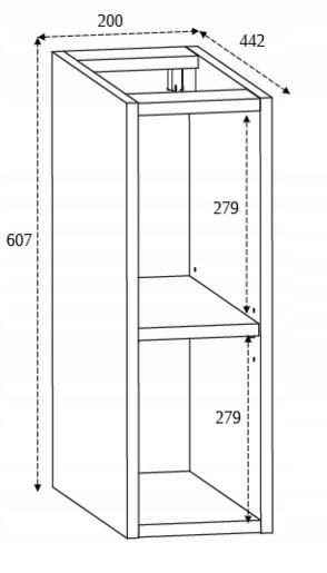 Regał SIMPLE 20 cm do łazienki dąb ciemny nr. 12