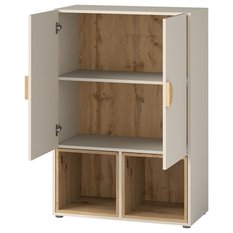 Szafka 80,1x39,7x116,5 cm Melo z dwoma drzwiczkami i dwoma półkami awokado do pokoju lub salonu czy sypialni - Miniaturka zdjęcia nr 2