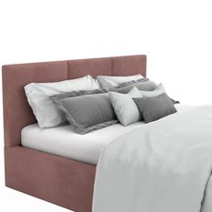 Łóżko tapicerowane do sypialni basic 120x200x88 cm podwójne brudny róż - Miniaturka zdjęcia nr 12