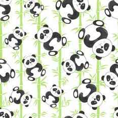 Tapeta Dla Dzieci Misie PANDA Bambus Liście Natura 53x1000  - Miniaturka zdjęcia nr 7