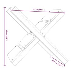 Stojak na drewno, 47x39,5x48 cm, drewno sosnowe - Miniaturka zdjęcia nr 8