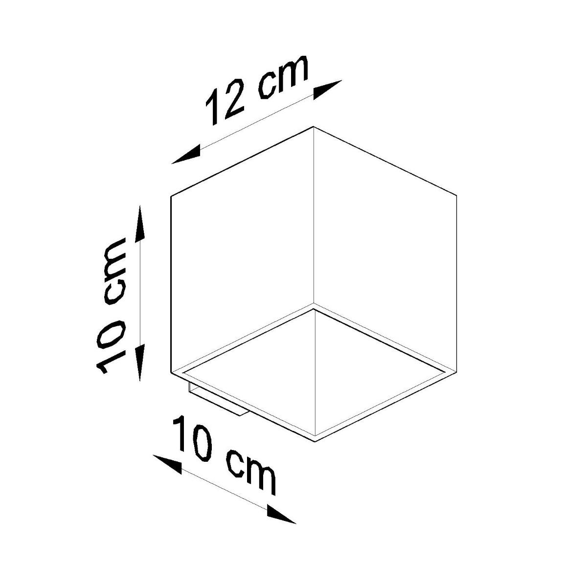 Kinkiet QUAD 1 10x12x10cm nowoczesny szary G9 do salonu nr. 6