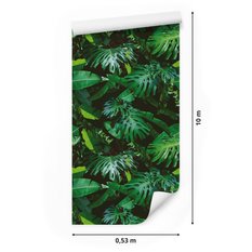 Tapeta Ścienna Zielone LIŚCIE Tropikalne Monstera 53x1000  - Miniaturka zdjęcia nr 2