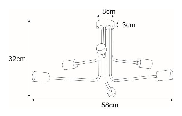 Lampa sufitowa K-4041 PEKA 58x32x58 cm do salonu lub pokoju biały nr. 3