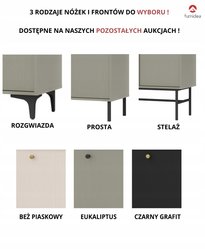 Zielona komoda AVILA 100 cm drzwi szuflady metalowe nogi uchwyty do salonu - Miniaturka zdjęcia nr 14