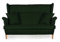 Zestaw wypoczynkowy mebli ARI 149x104x92 cm uszak sofa fotele pufy do salonu Twist ciemna zieleń - Miniaturka zdjęcia nr 2