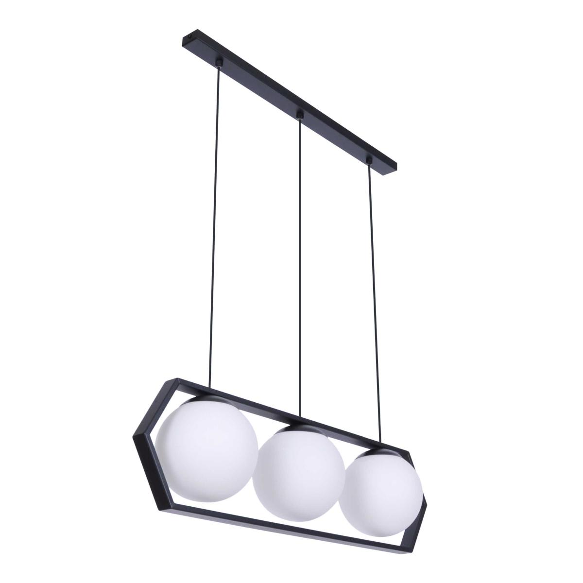 Lampa wisząca K-4788 FAVO 70x85x20 cm do salonu lub pokoju czarny/biały matowy