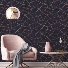 Tapeta do Salonu w Stylu SOHO Geometryczny Wzór 3D  - Miniaturka zdjęcia nr 7