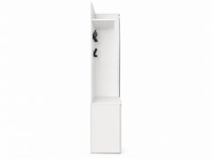 Garderoba do przedpokoju DUO 180x95x35 cm z lustrem wieszakami szafka na buty biały, prawa - Miniaturka zdjęcia nr 6