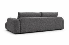 Kanapa z funkcją spania Mediolan 250x112x90 cm rozkładana trzyosobowa sofa tkanina LOOP ciemnoszara - Miniaturka zdjęcia nr 6