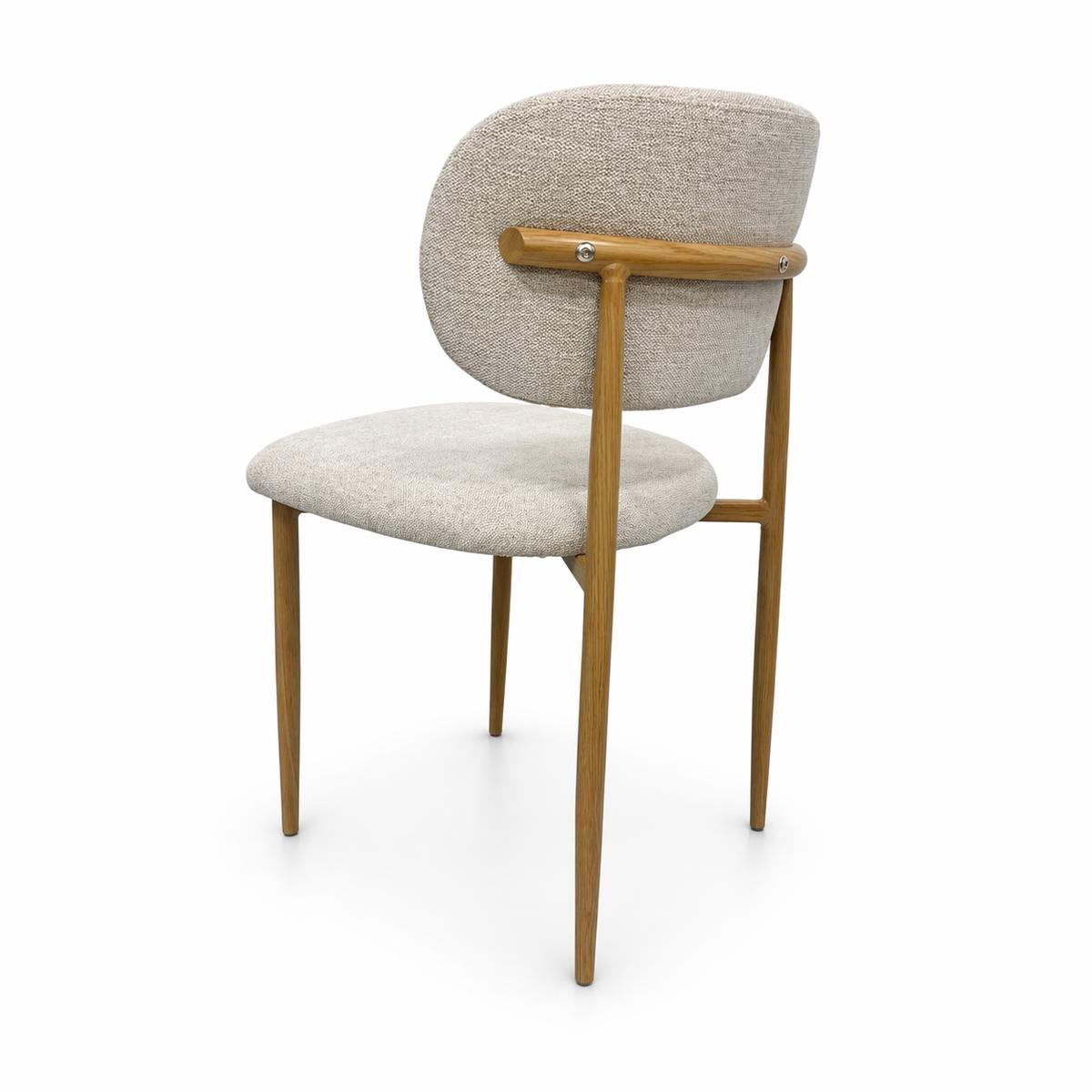 2x krzesło tapicerowane do jadalni VALI stelaż dąb, tkanina Aragon jasny beż cena za jedną sztukę 215 zł nr. 5