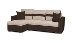 Narożnik FIGO 226x74x140 cm rozkładany z funkcją spania rogówka do salonu beżowo brązowy - Miniaturka zdjęcia nr 12