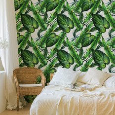 Tapeta Do Salonu LIŚCIE Tropikalne Natura Malunek  - Miniaturka zdjęcia nr 3