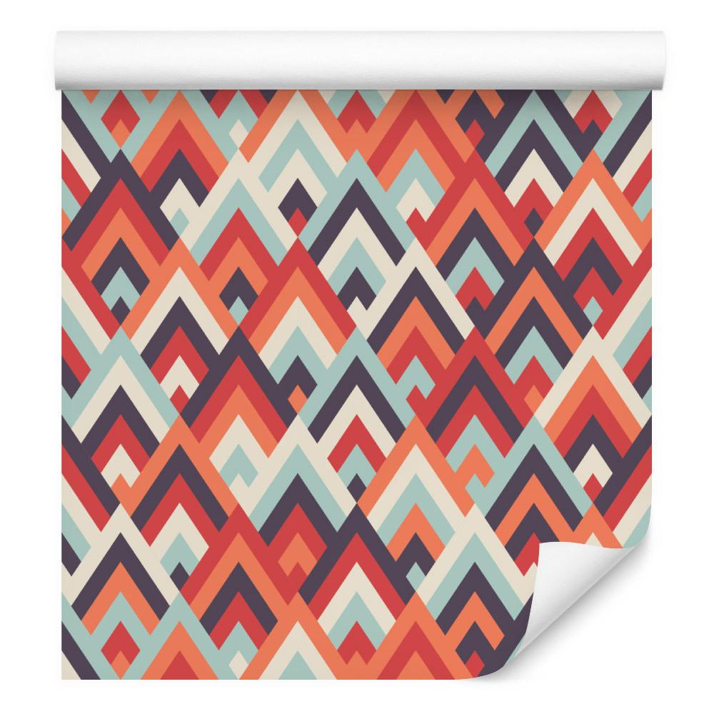 Tapeta kolorowe wzory geometryczne, dekoracja w stylu nowoczesnym  nr. 3
