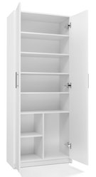 Regał Rafcio 2D 74x180x35 cm z półkami i drzwiami do pokoju lub biura biały mat bestseller - Miniaturka zdjęcia nr 4