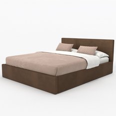 Łóżko tapicerowane do sypialni 180x200x88 cm podwójne z pojemnikiem basic brązowe  - Miniaturka zdjęcia nr 10