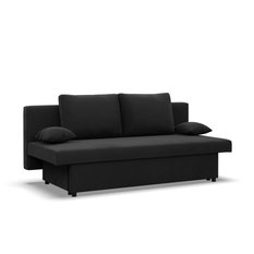 Kanapa 3-osobowa NOLA sofa rozkładana z pojemnikiem do pokoju do salonu czarna - Miniaturka zdjęcia nr 1