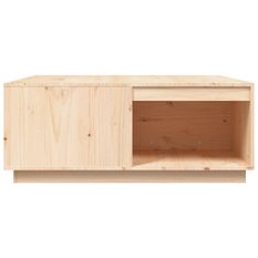 Stolik kawowy 100x101x40,5 cm z przestronnymi półkami lite drewno sosnowe do salonu - Miniaturka zdjęcia nr 6