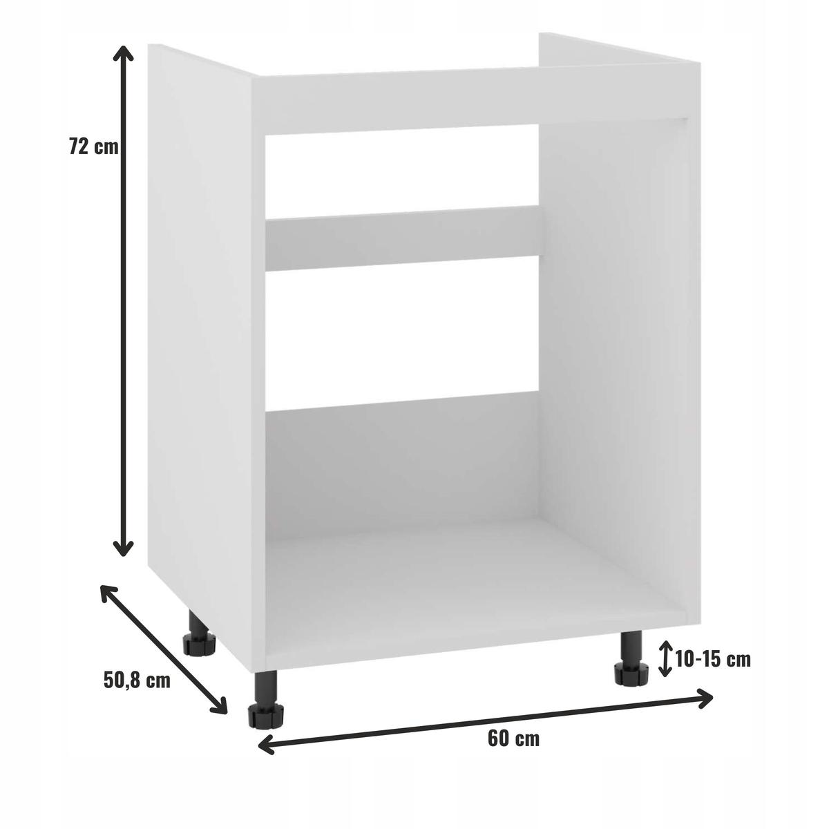 Korpus szafka kuchenna dolna 60x82x50,8 cm pod zlew z akcesoriami biały do kuchni  nr. 2