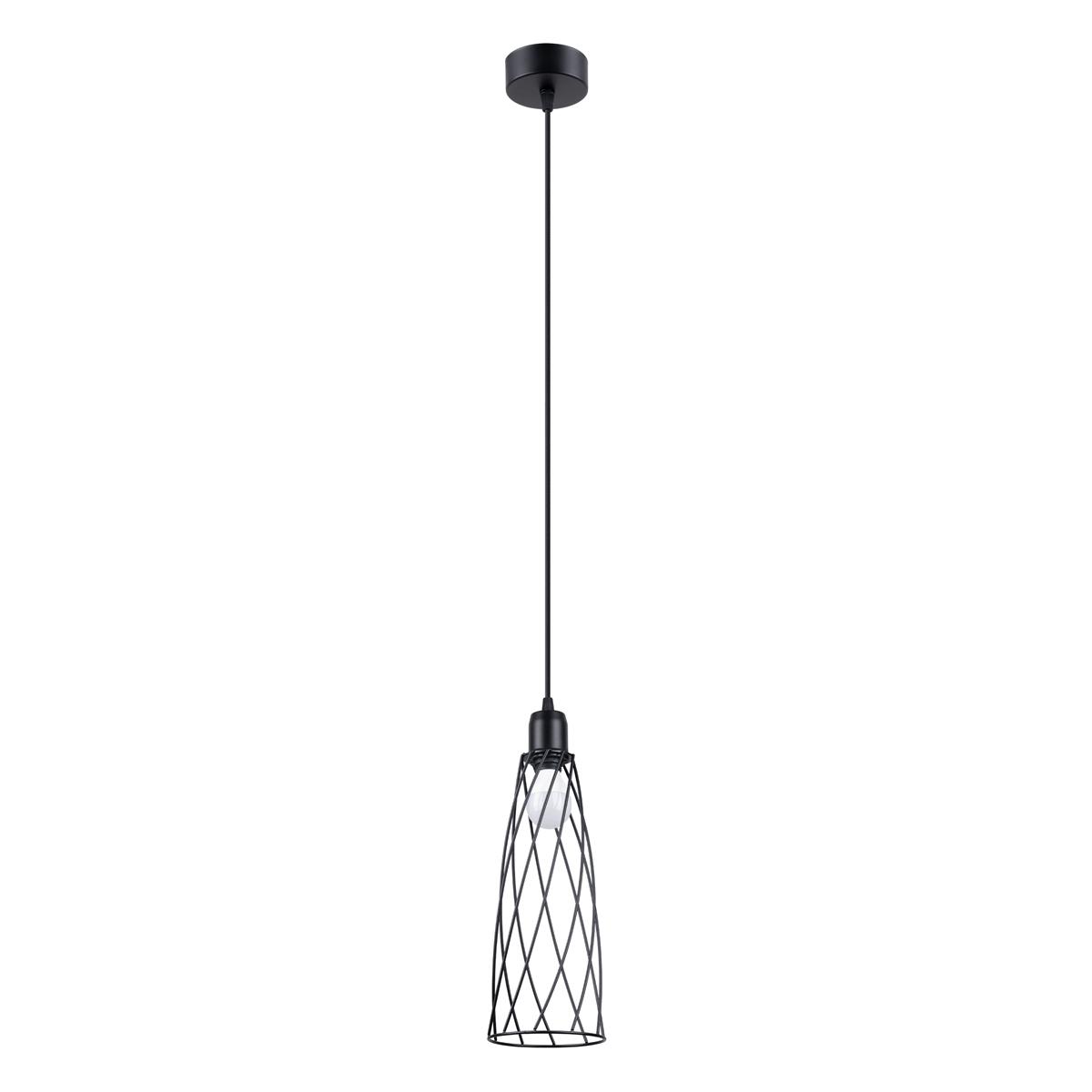 Lampa wisząca SUBA 1 czarna 139x12x12cm nowoczesna E14 do salonu