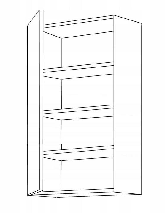 Szafka kuchenna górna 60x31x90 cm wisząca z półkami szara antracyt do kuchni nr. 2