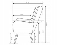 Fotel TED 76x100x78 cm do salonu zielony Kronos - Miniaturka zdjęcia nr 5