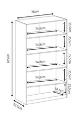 Szafa otwierana Gold 78x205x52,5 cm wąska dwudrzwiowa do sypialni garderoby biała - Miniaturka zdjęcia nr 4