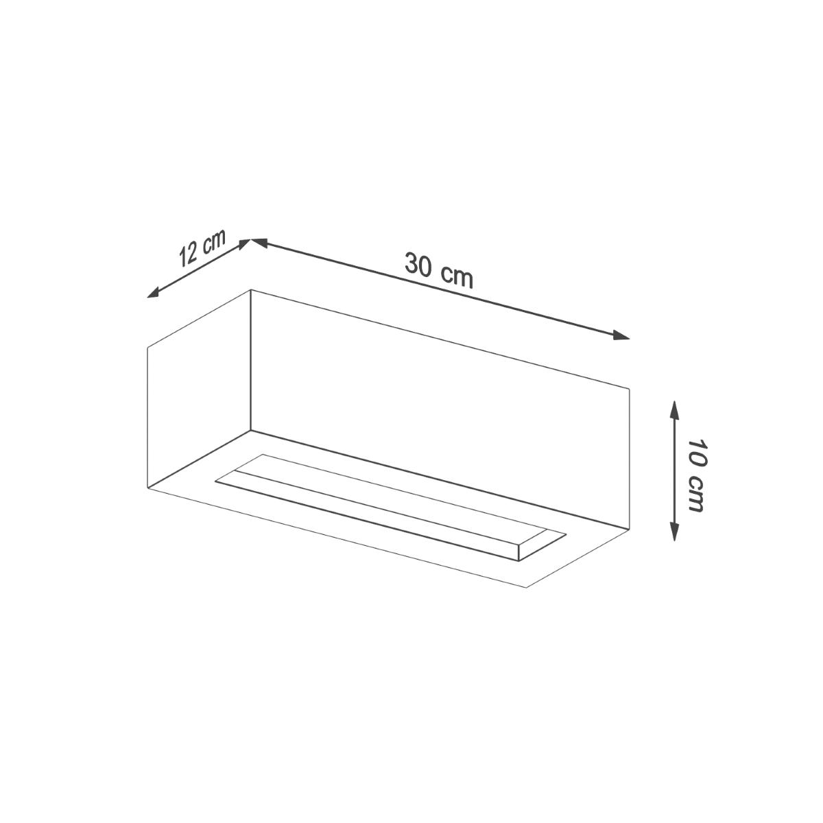 Kinkiet VEGA 30 beton 10x12x30cm E27 nowoczesny do salonu nr. 4