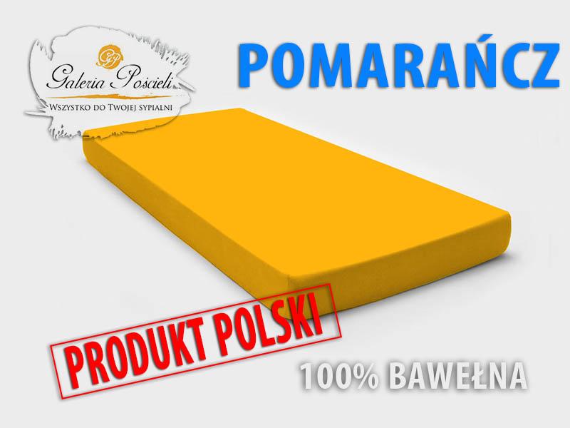 Prześcieradło bawełniane JERSEY 200x220cm POMARAŃCZ nr. 2