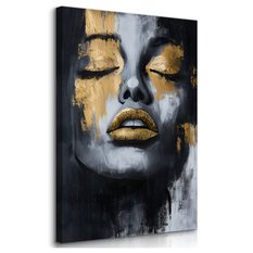 Obraz Na Płótnie Do Sypialni Abstrakcja Styl Glamour Kobiecy Portret 50x70cm - Miniaturka zdjęcia nr 1