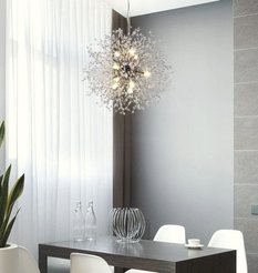 Lampa Glamour 160 cm do salony sypialni wisząca żyrandol deluxe silver srebrny  - Miniaturka zdjęcia nr 7